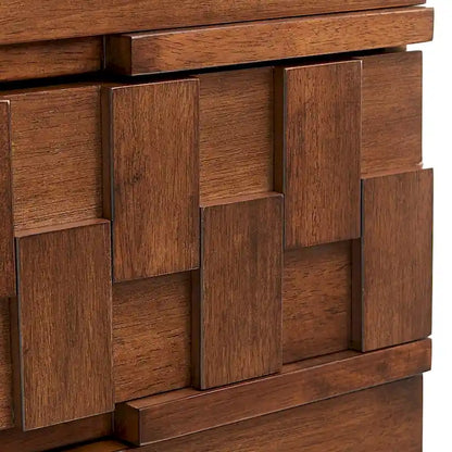 Buffet Kieran style Mid-Century en bois, 2 portes et 3 tiroirs, par iNSPIRE Q Modern