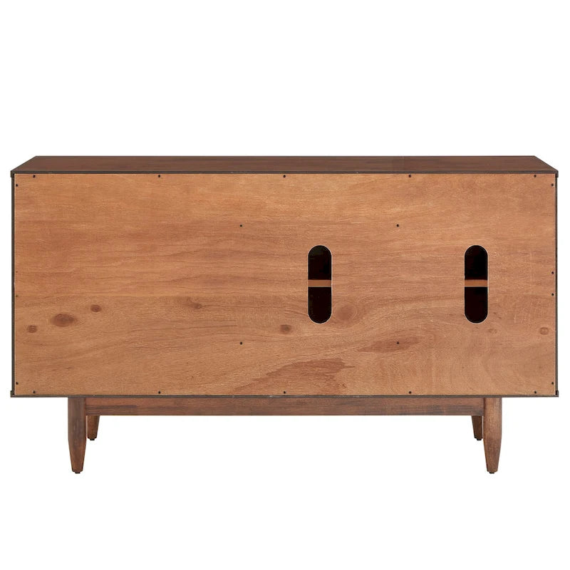 Buffet Kieran style Mid-Century en bois, 2 portes et 3 tiroirs, par iNSPIRE Q Modern