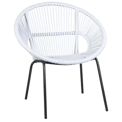 Fauteuil Papasan d'appoint en rotin naturel tissé à la main par East at Main