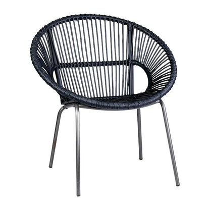 Fauteuil Papasan d'appoint en rotin naturel tissé à la main par East at Main