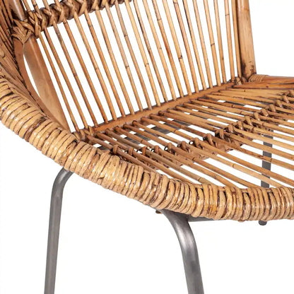 Fauteuil Papasan d'appoint en rotin naturel tissé à la main par East at Main