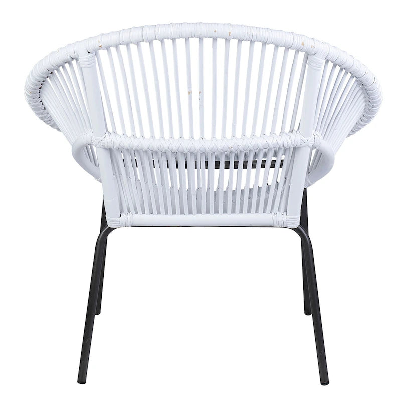 Fauteuil Papasan d'appoint en rotin naturel tissé à la main par East at Main