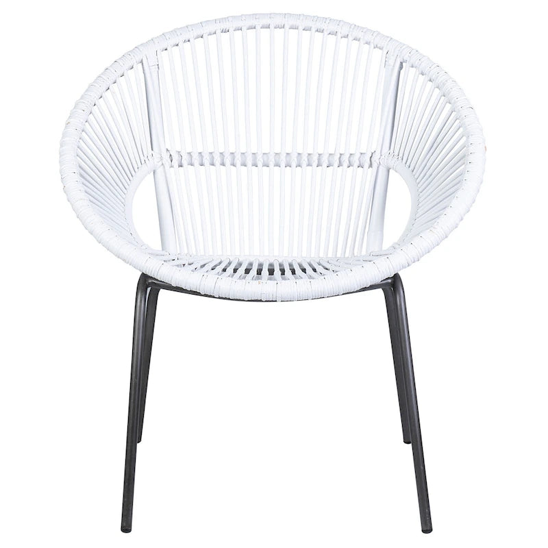Fauteuil Papasan d'appoint en rotin naturel tissé à la main par East at Main
