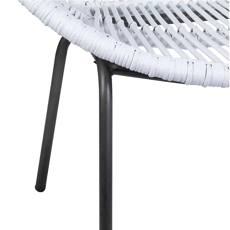 Fauteuil Papasan d'appoint en rotin naturel tissé à la main par East at Main