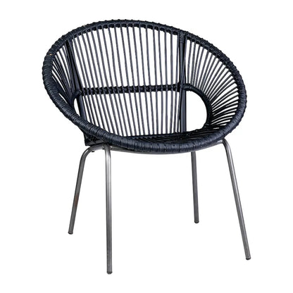 Fauteuil Papasan d'appoint en rotin naturel tissé à la main par East at Main