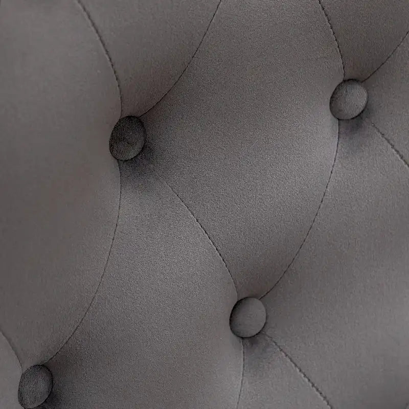 Fauteuils d'appoint KINWELL à haut dossier capitonné, en velours, lot de 2