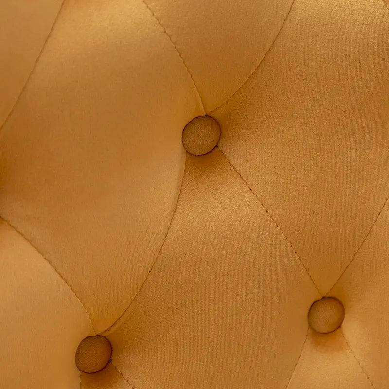 Fauteuils d'appoint KINWELL à haut dossier capitonné, en velours, lot de 2