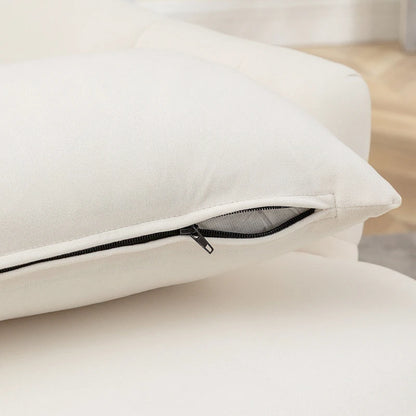 Fauteuils d'appoint KINWELL à haut dossier capitonné, en velours, lot de 2