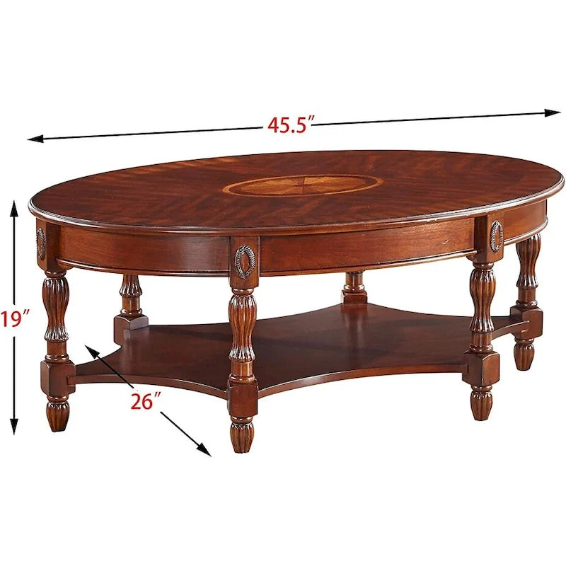 Table basse console en bois massif avec tiroir de rangement