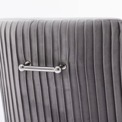 Ensemble de 4 chaises de salle à manger SEYNAR modernes en velours plissé avec poignée arrière