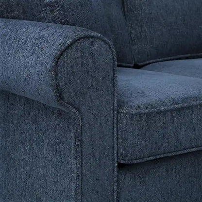 Canapé d'angle Rylee à accoudoirs arrondis avec coussins