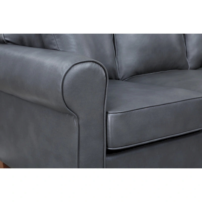 Canapé d'angle Rylee à accoudoirs arrondis avec coussins