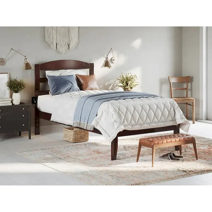 Lit plateforme Warren en bois massif avec chargeur USB intégré