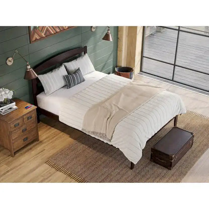 Lit plateforme Warren en bois massif avec chargeur USB intégré