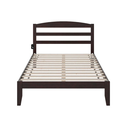 Lit plateforme Warren en bois massif avec chargeur USB intégré