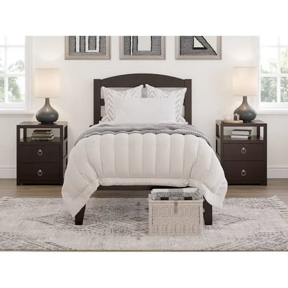 Lit plateforme Warren en bois massif avec chargeur USB intégré