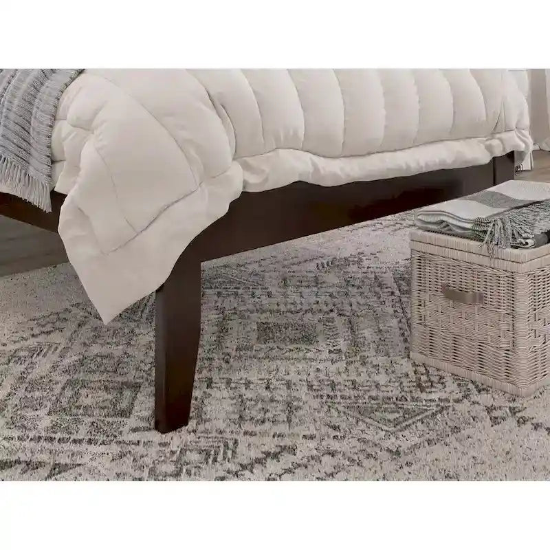 Lit plateforme Warren en bois massif avec chargeur USB intégré