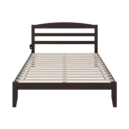 Lit plateforme Warren en bois massif avec chargeur USB intégré