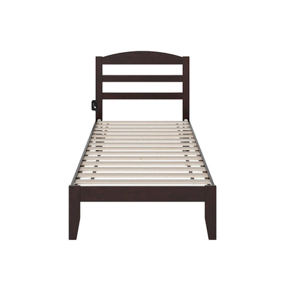 Lit plateforme Warren en bois massif avec chargeur USB intégré