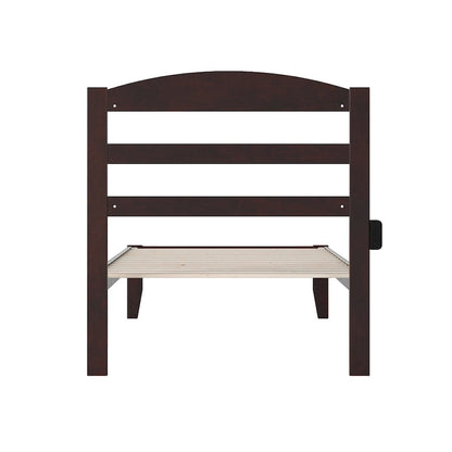 Lit plateforme Warren en bois massif avec chargeur USB intégré