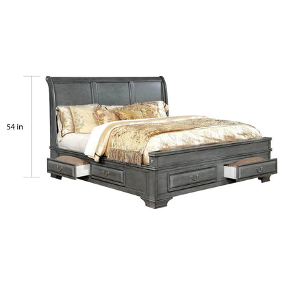 Lit plateforme de rangement traditionnel Oslo à 6 tiroirs de Furniture of America