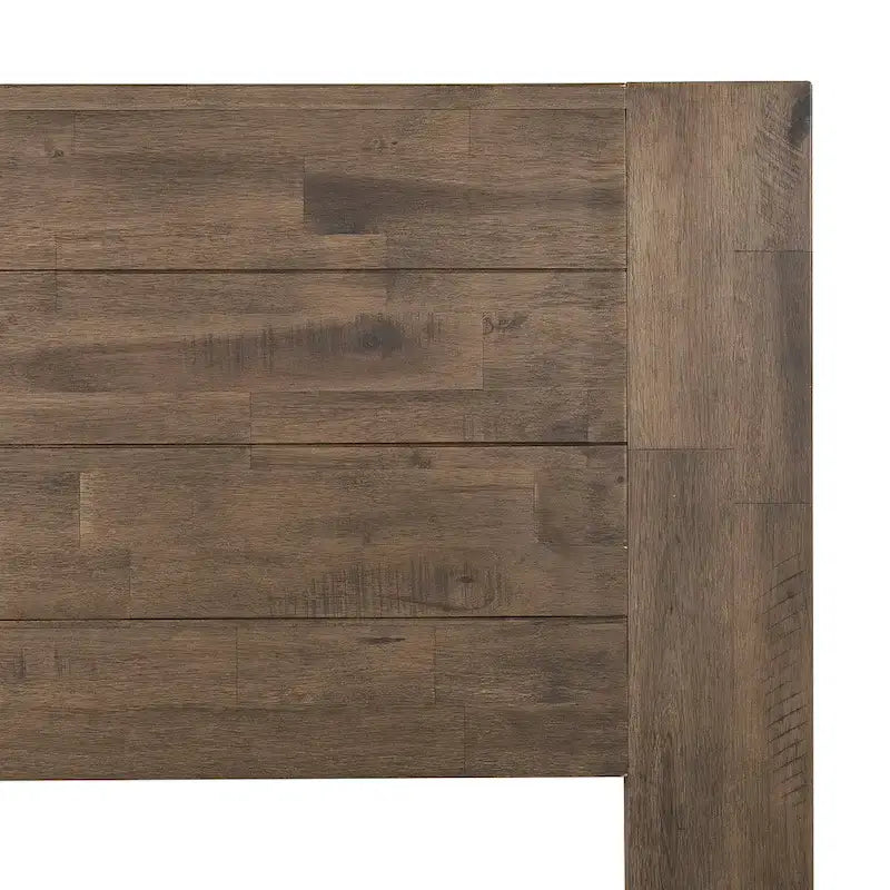 Priage by ZINUS Cadre de lit plateforme en bois marron avec tête de lit