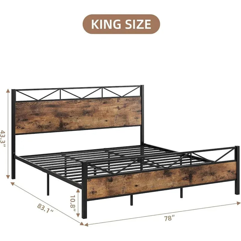 Cadre de lit avec tête de lit