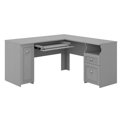 Bureau en L Fairview 60W avec tiroirs et armoire, par Bush Furniture