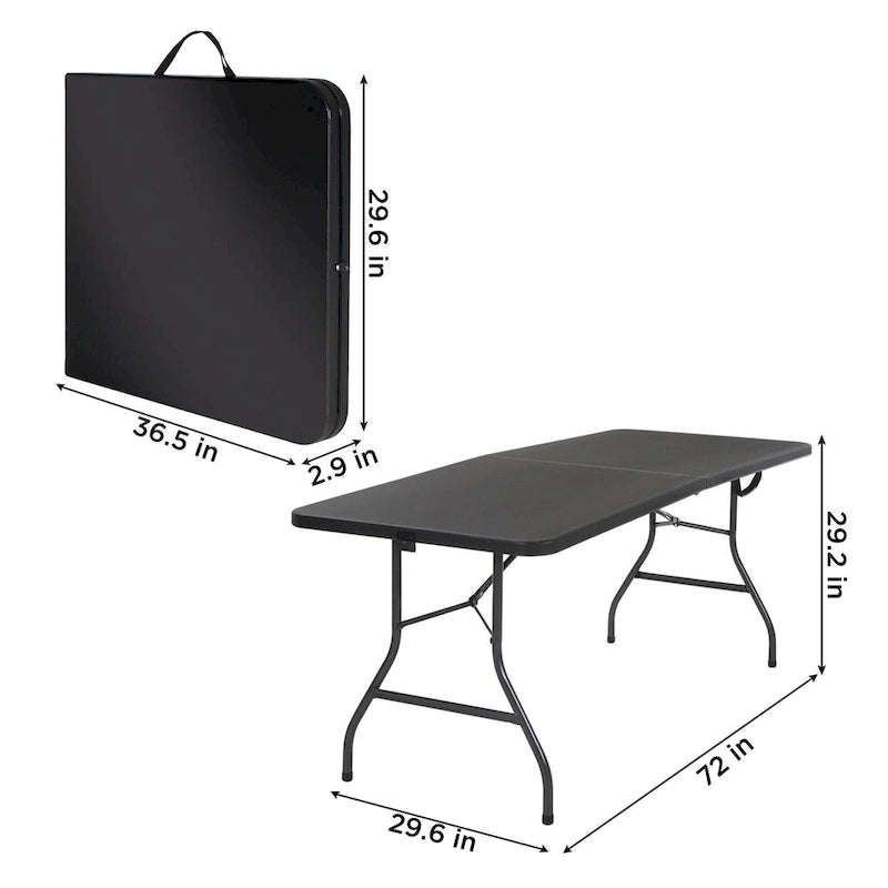 Table pliante moulée par soufflage COSCO Deluxe de 1,83 m (6 pi) pour intérieur et extérieur