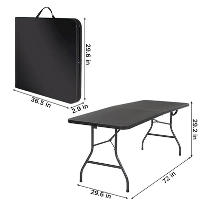 Table pliante moulée par soufflage COSCO Deluxe de 1,83 m (6 pi) pour intérieur et extérieur
