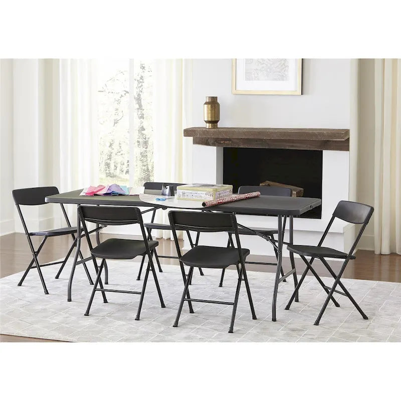 Table pliante moulée par soufflage COSCO Deluxe de 1,83 m (6 pi) pour intérieur et extérieur