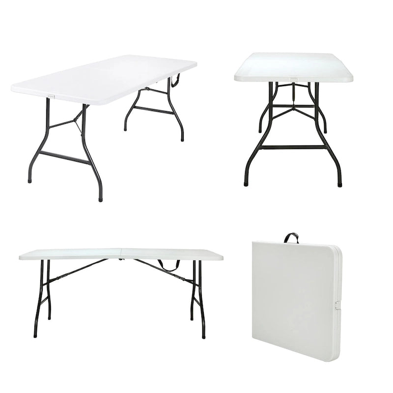 Table pliante moulée par soufflage COSCO Deluxe de 1,83 m (6 pi) pour intérieur et extérieur