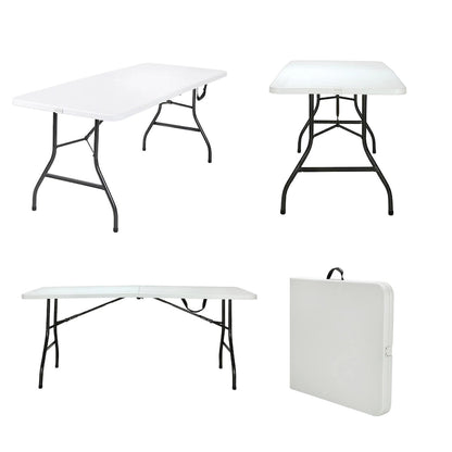 Table pliante moulée par soufflage COSCO Deluxe de 1,83 m (6 pi) pour intérieur et extérieur