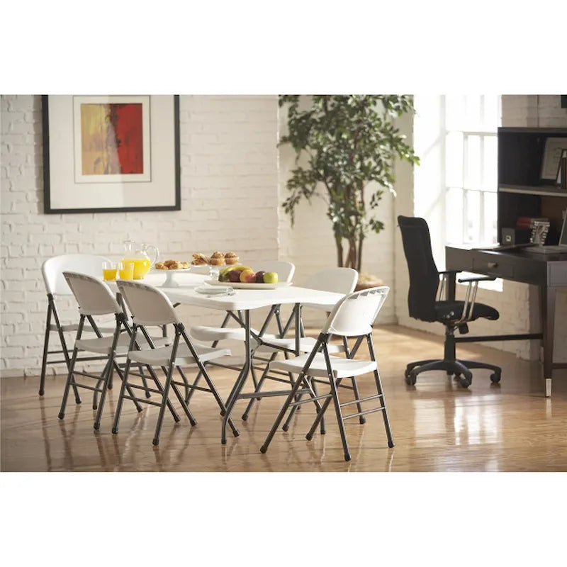 Table pliante moulée par soufflage COSCO Deluxe de 1,83 m (6 pi) pour intérieur et extérieur