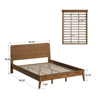 Lit plateforme en bois Clark, style moderne du milieu du siècle, par iNSPIRE Q Modern