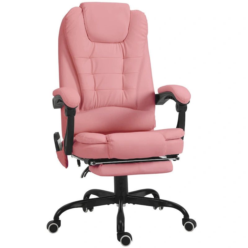 Fauteuil de bureau massant Vinsetto à 7 points, fauteuil inclinable de direction à dossier haut