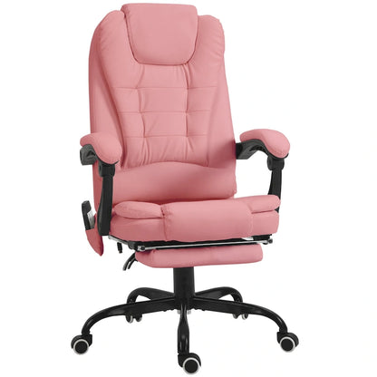 Fauteuil de bureau massant Vinsetto à 7 points, fauteuil inclinable de direction à dossier haut