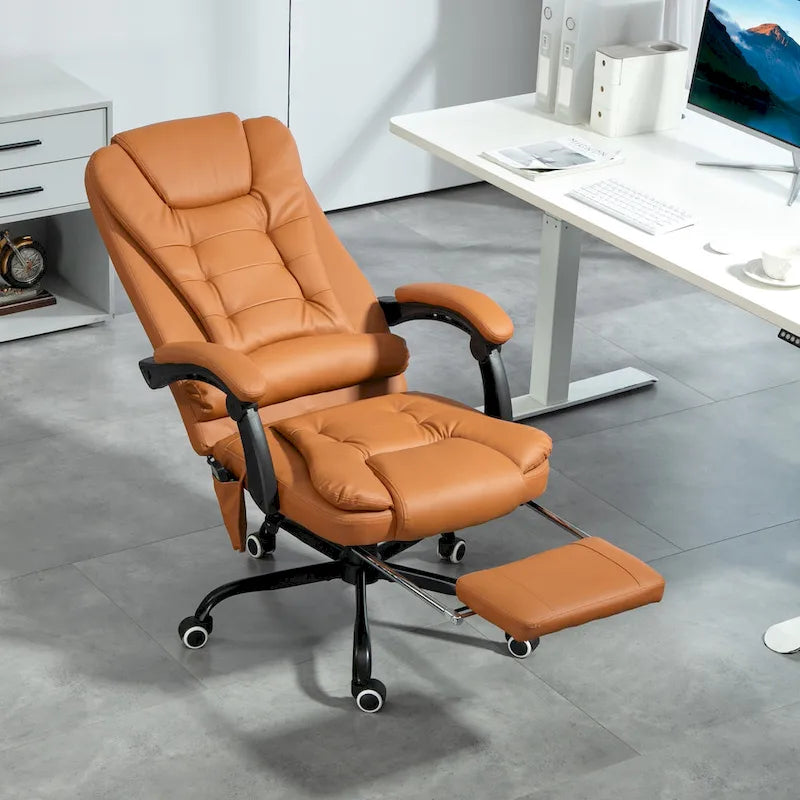 Fauteuil de bureau massant Vinsetto à 7 points, fauteuil inclinable de direction à dossier haut