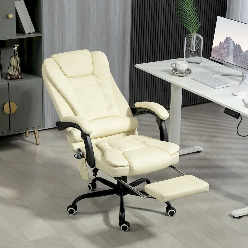 Fauteuil de bureau massant Vinsetto à 7 points, fauteuil inclinable de direction à dossier haut