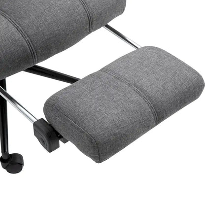 Fauteuil de bureau Vinsetto Executive en lin avec repose-pieds, appui-tête et soutien lombaire rétractables