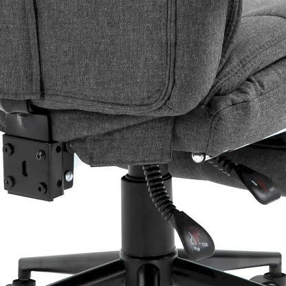 Fauteuil de bureau Vinsetto Executive en lin avec repose-pieds, appui-tête et soutien lombaire rétractables