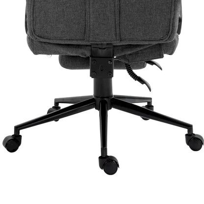 Fauteuil de bureau Vinsetto Executive en lin avec repose-pieds, appui-tête et soutien lombaire rétractables