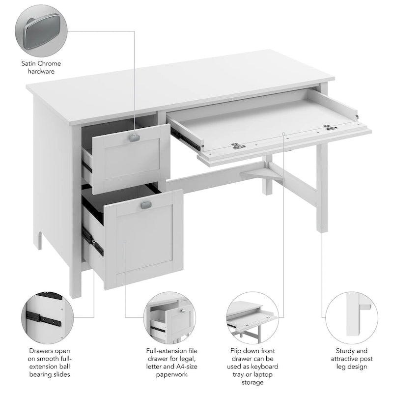 Bureau d'ordinateur Broadview 54W avec tiroirs de Bush Furniture
