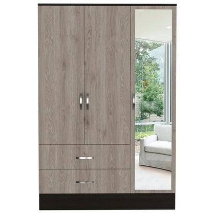Armoire de chambre à coucher FM Furniture Florencia S avec miroir, deux portes, deux tiroirs et des compartiments