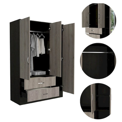 Armoire de chambre à coucher FM Furniture Florencia S avec miroir, deux portes, deux tiroirs et des compartiments