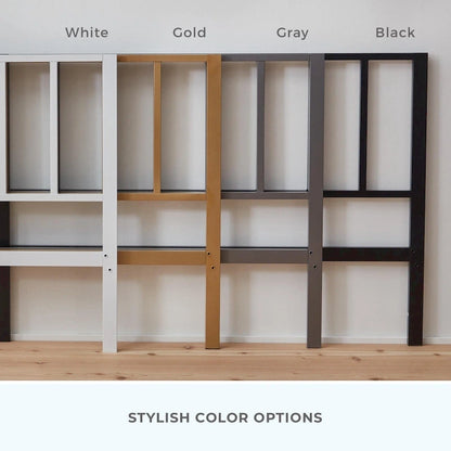 Lit plateforme en métal Brookside Lori avec tête de lit à barre verticale