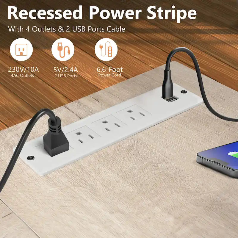 Bureau d'ordinateur en forme de L avec station de charge, bureau d'angle réversible avec tiroir