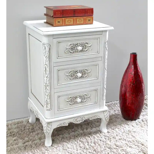 Windsor Carved Wood End Table