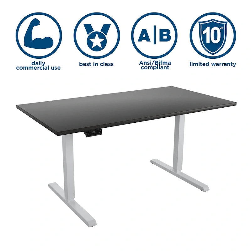 Bureau professionnel à hauteur réglable E-Lift de Bridgeport