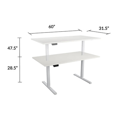 Bureau professionnel à hauteur réglable E-Lift de Bridgeport